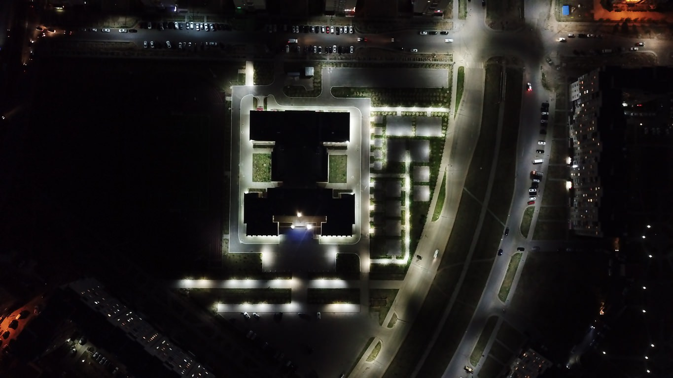 Outdoor lighting of the school