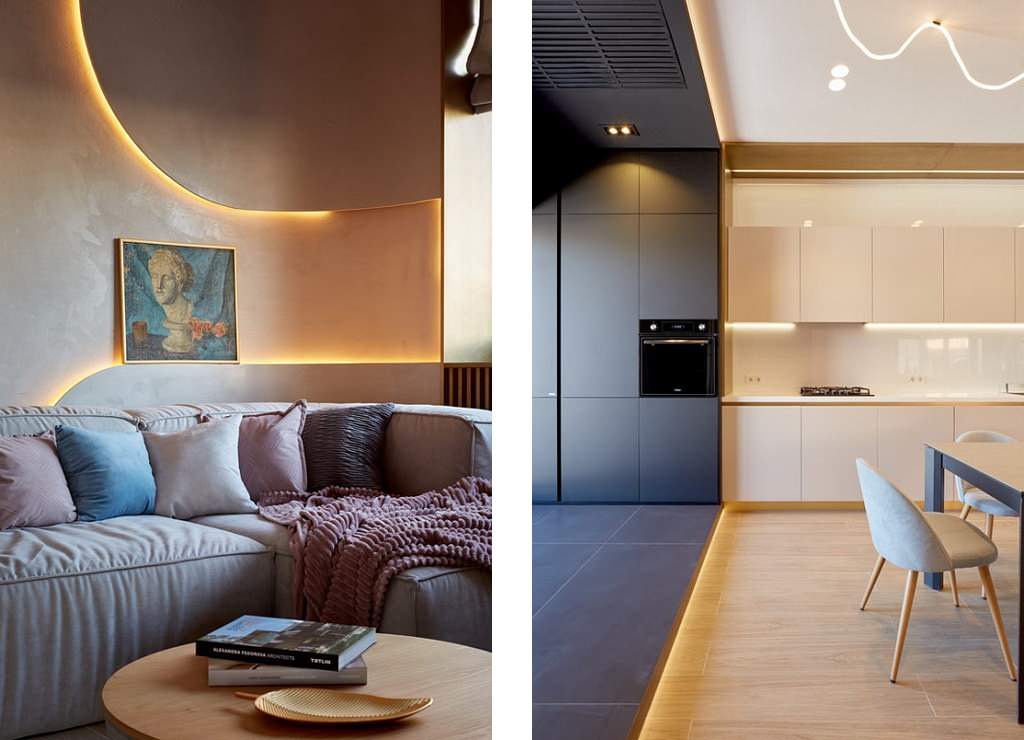 Кухня-гостиная 55м2 "Дачный ответ"