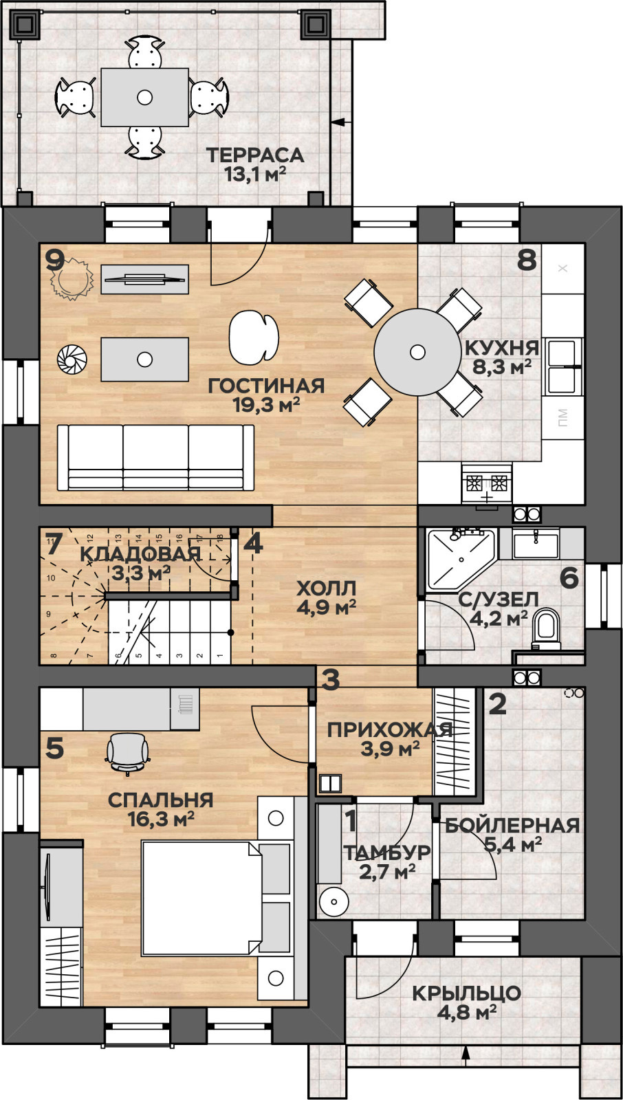 Проект дом Тип 10