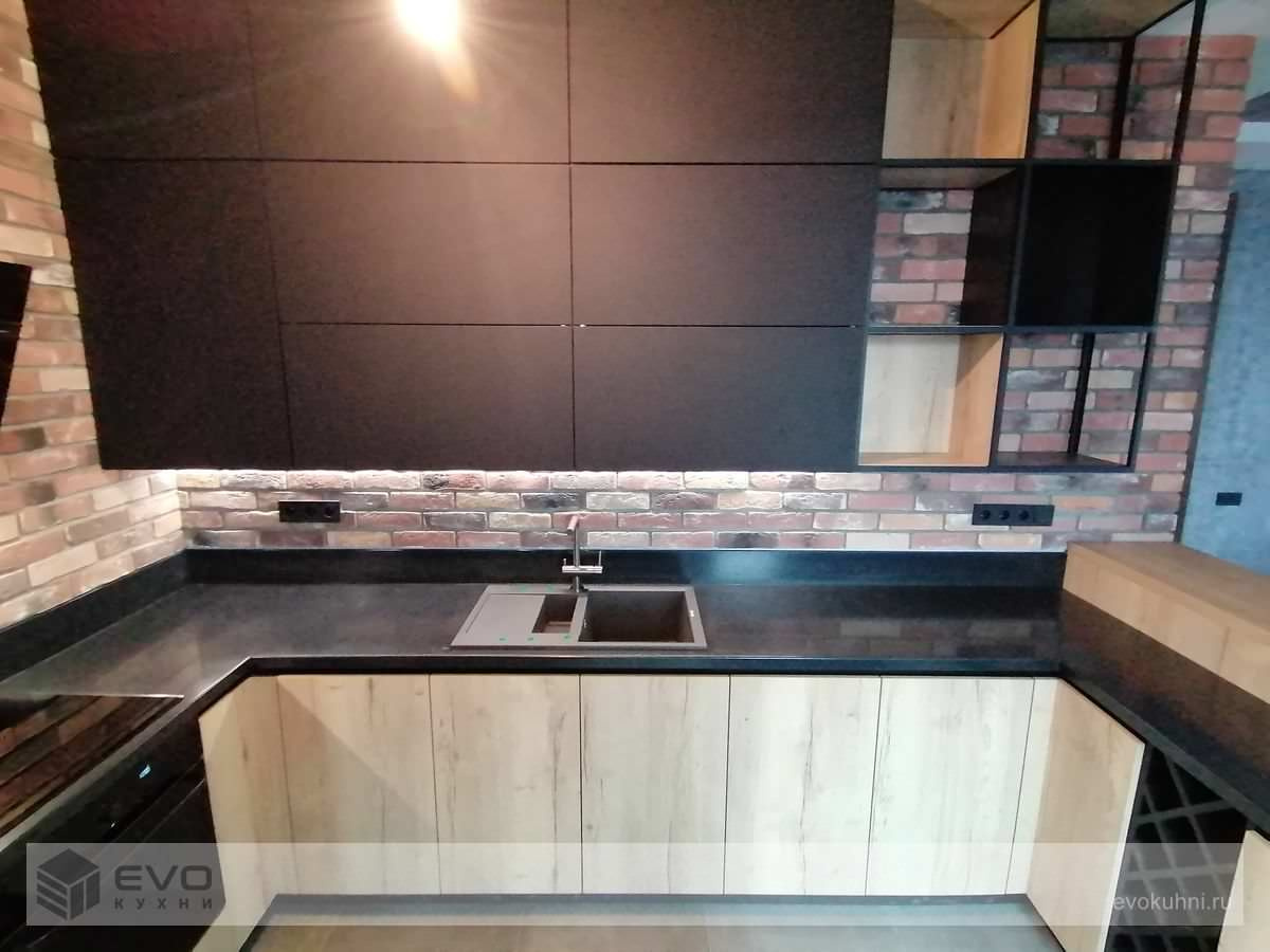 П-ОБРАЗНАЯ КУХНЯ МОДЕРН ЭГГЕР ПЛЕНКА/МДФ/ЛДСП ИТ191104