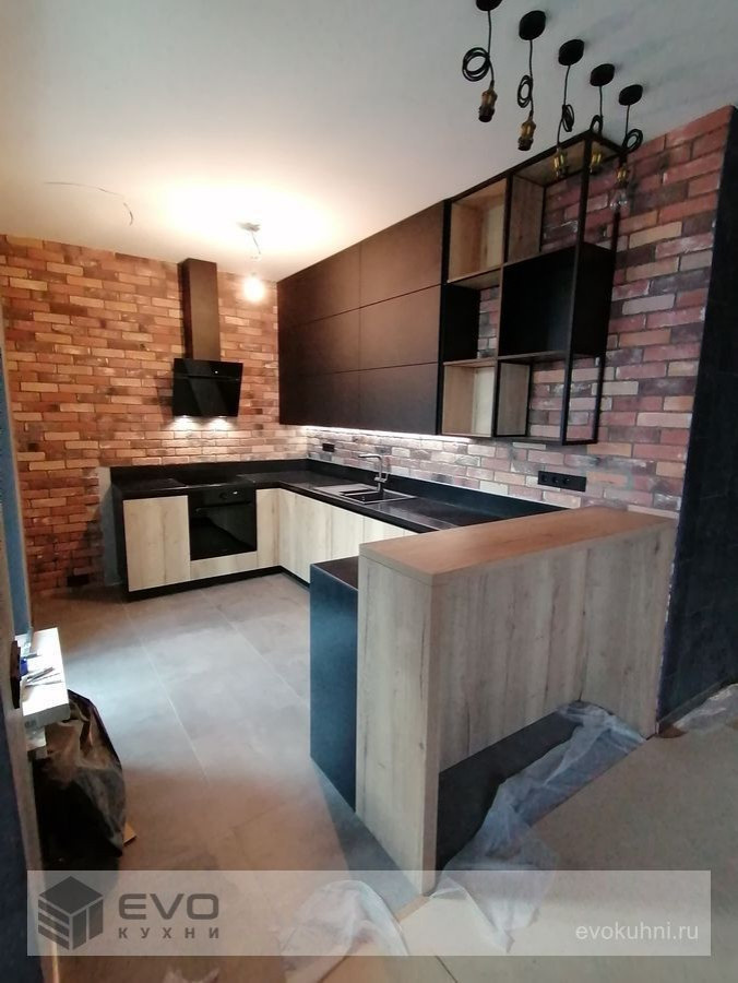 П-ОБРАЗНАЯ КУХНЯ МОДЕРН ЭГГЕР ПЛЕНКА/МДФ/ЛДСП ИТ191104