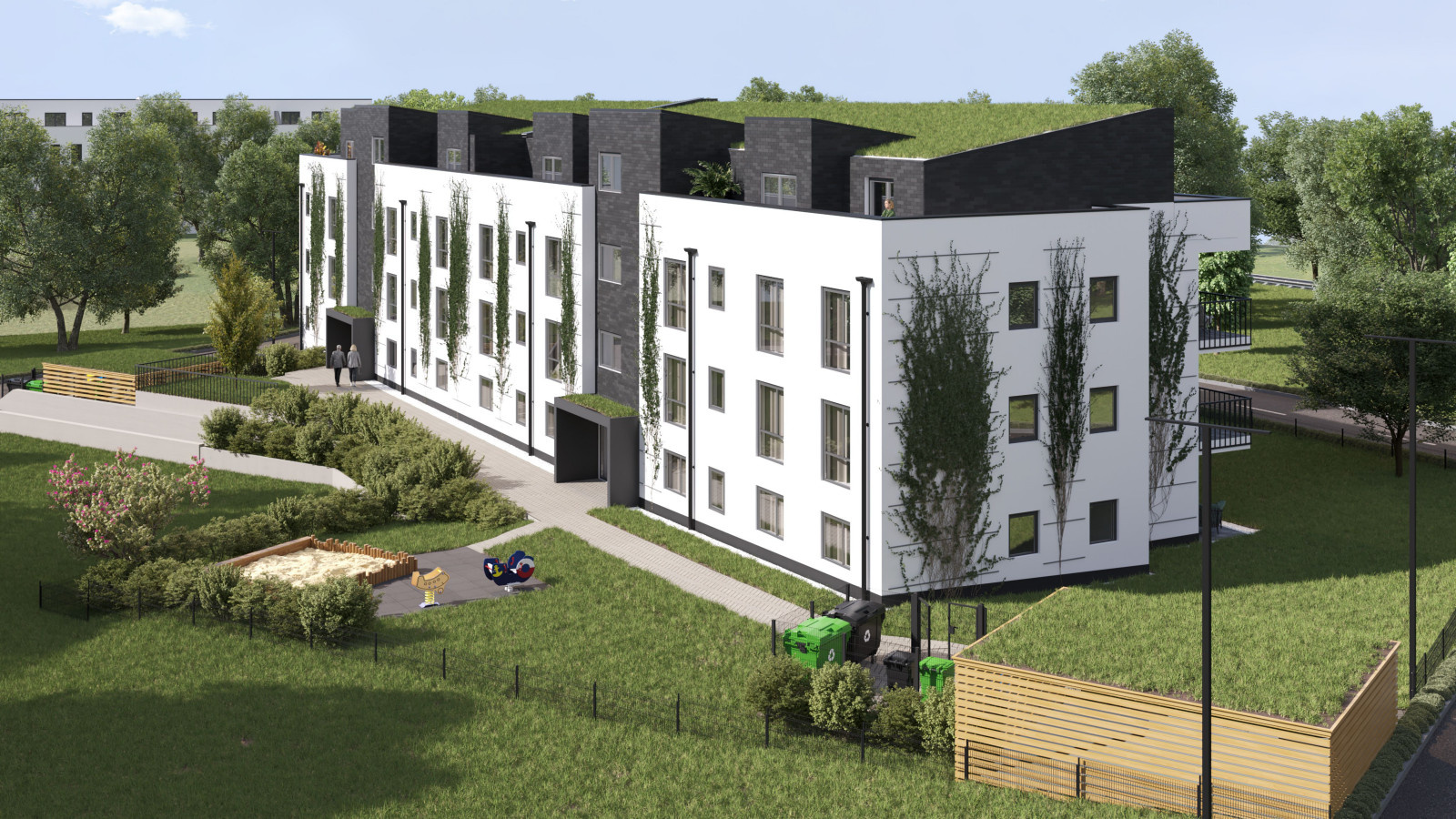 Modernes Mehrfamilienhaus mit Tiefgarage