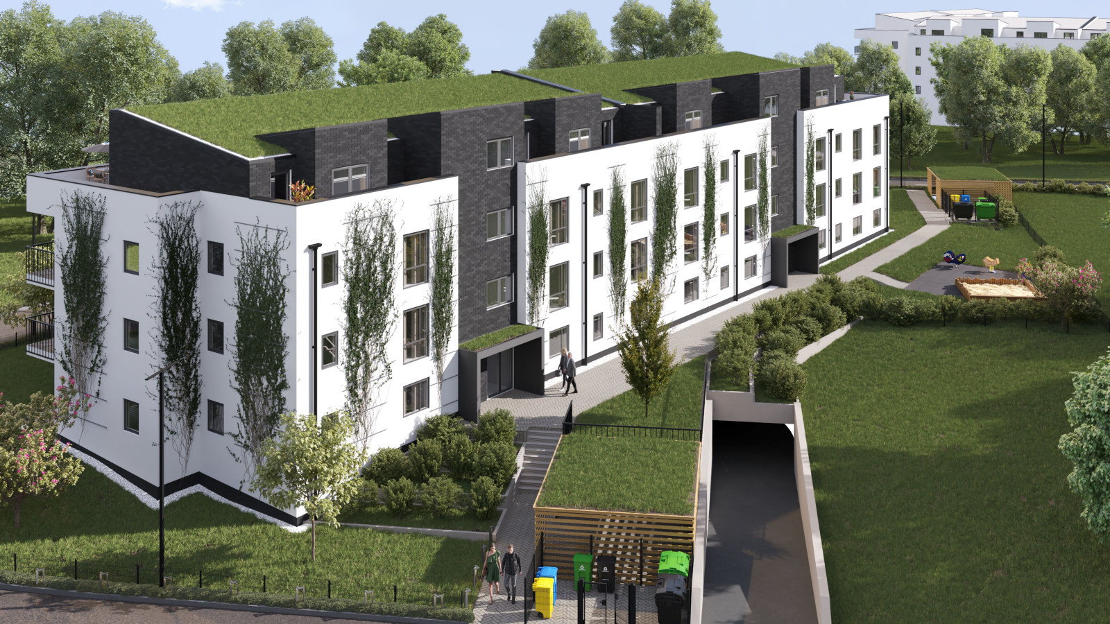 Modernes Mehrfamilienhaus mit Tiefgarage