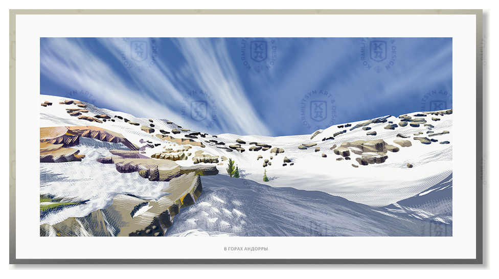 Картина "В горах Андорры"