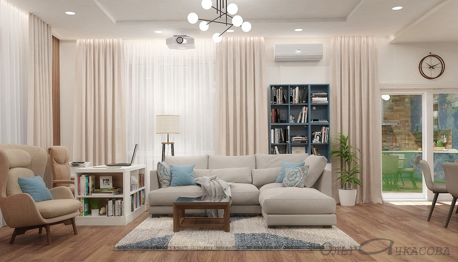 Уютный дом для молодой семьи с двумя детьми (1 этаж)