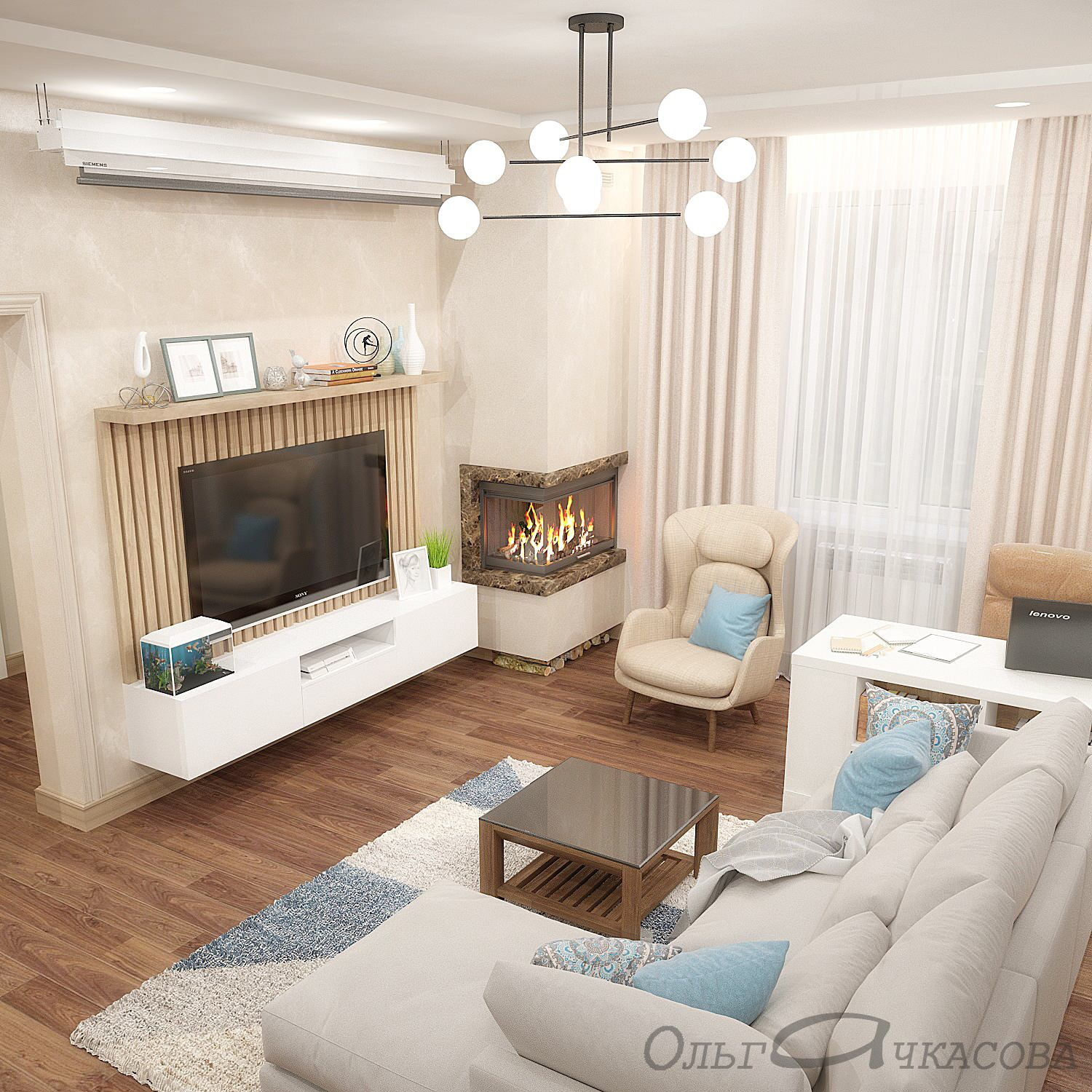 Уютный дом для молодой семьи с двумя детьми (1 этаж)