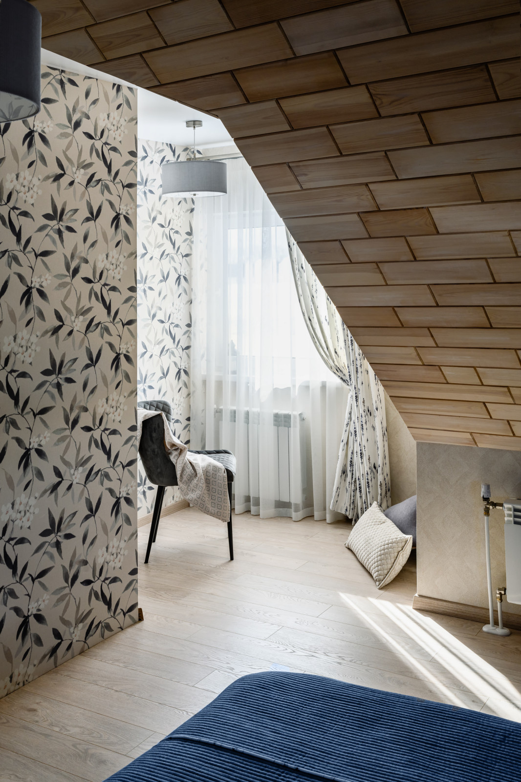 Съёмка штор в столовой загородного дома