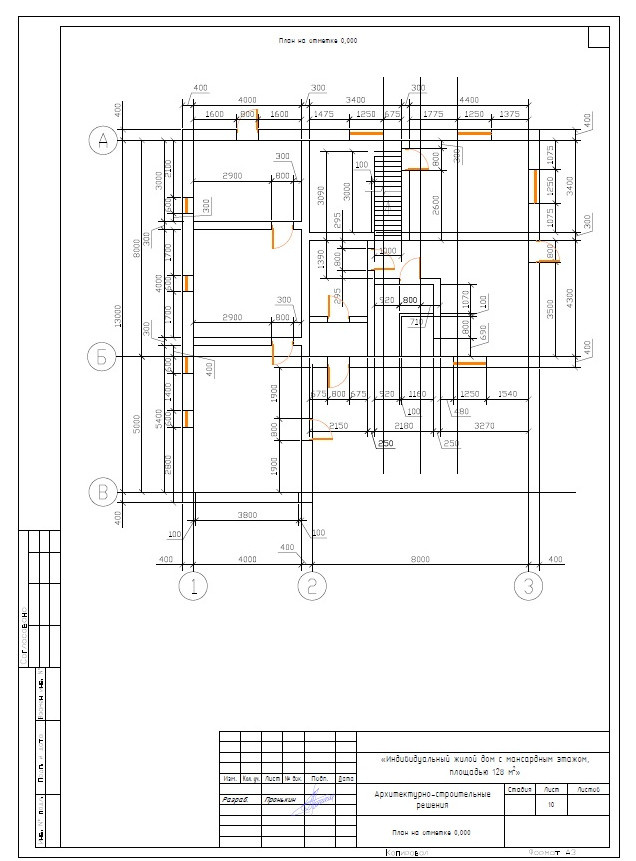 Индивидуальный жилой дом с мансардным этажом, площадью 128 м2