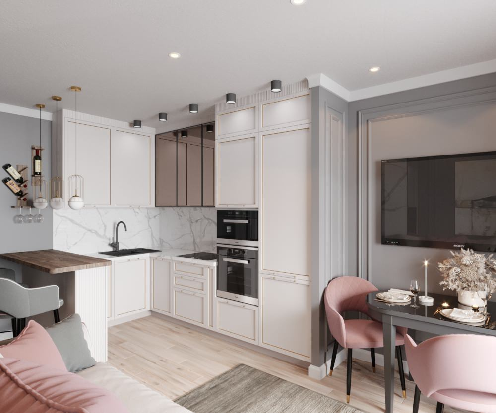 Кухня-гостиная на Московском