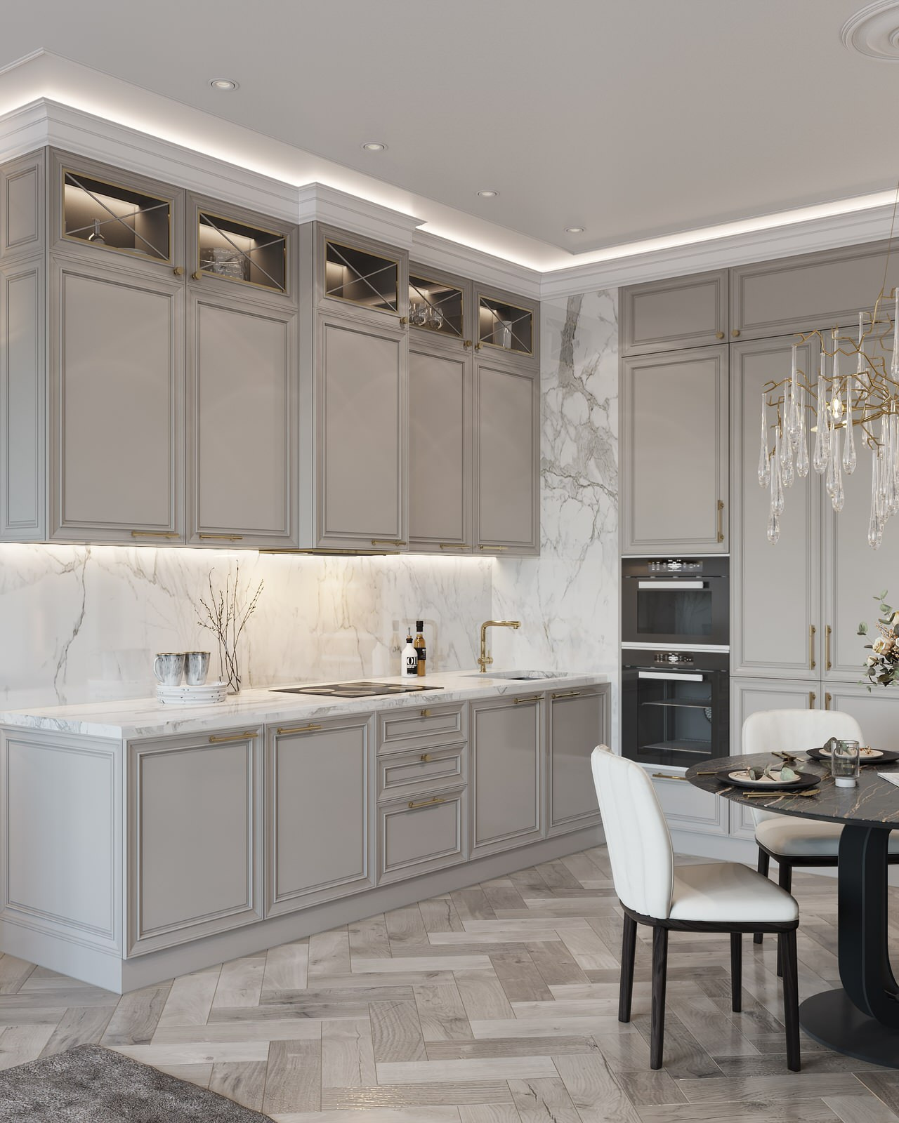 Кухня-гостиная в квартире 120 кв.м.