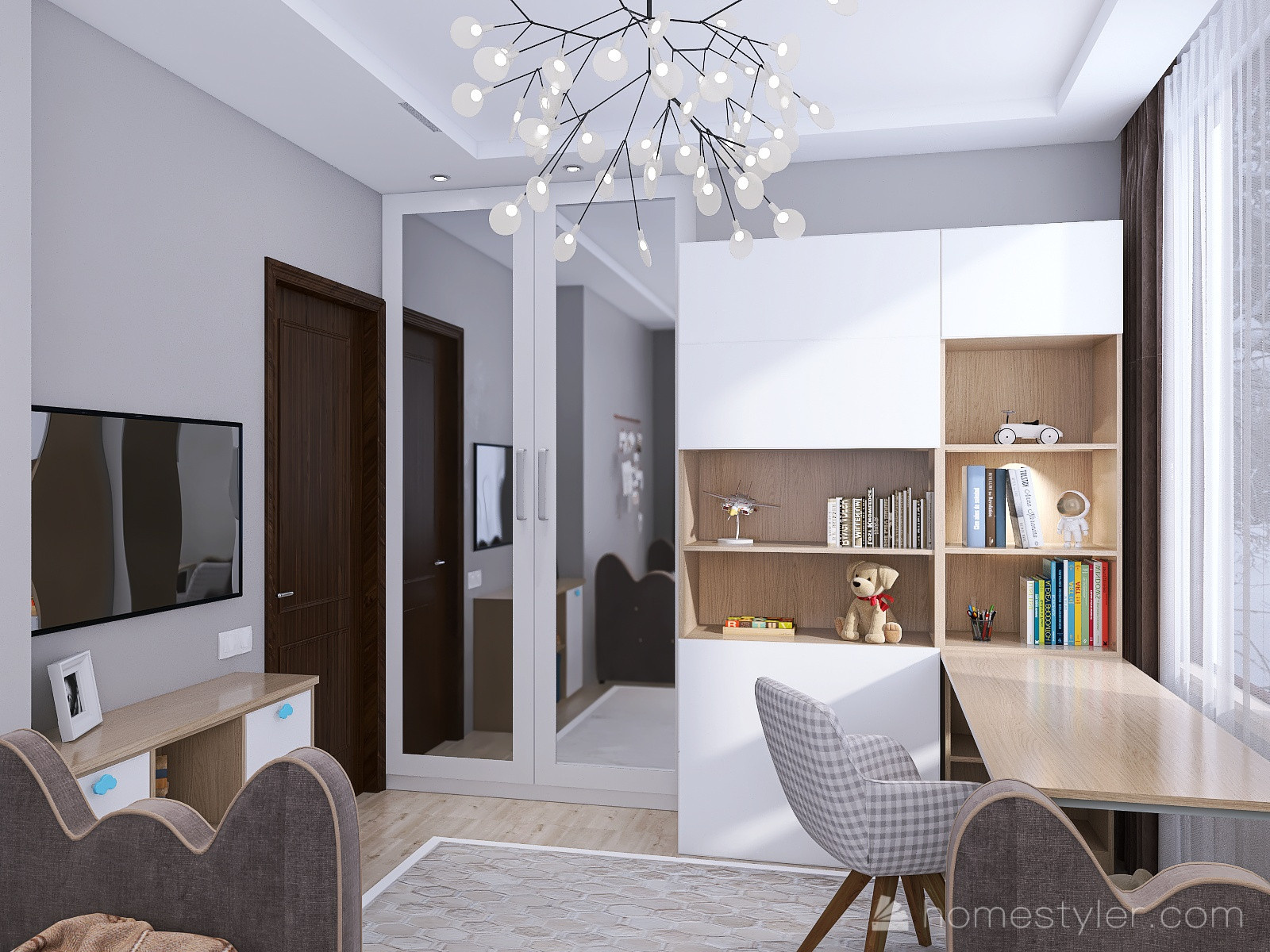 Детская в бежевых тонах