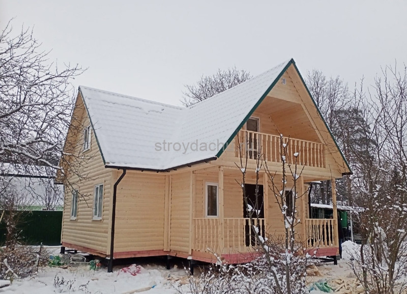 Обложка проекта: Каркасный дом 9х9 три фронтона