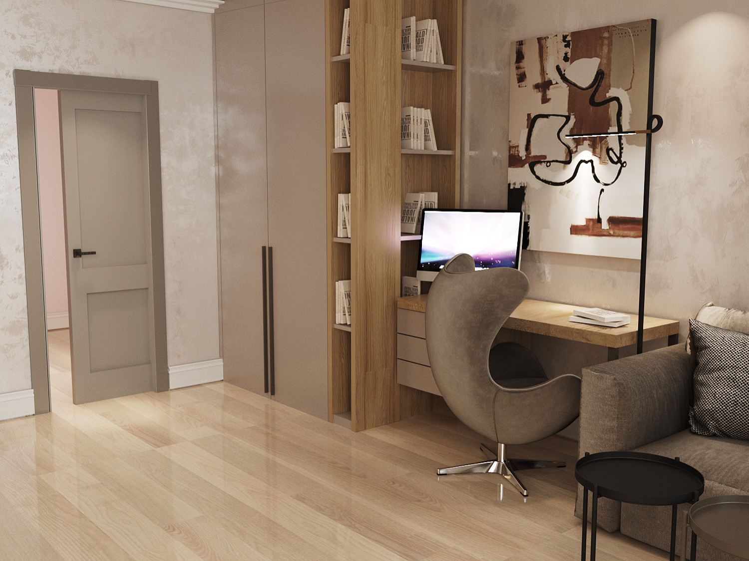 Гостиная с рабочим местом