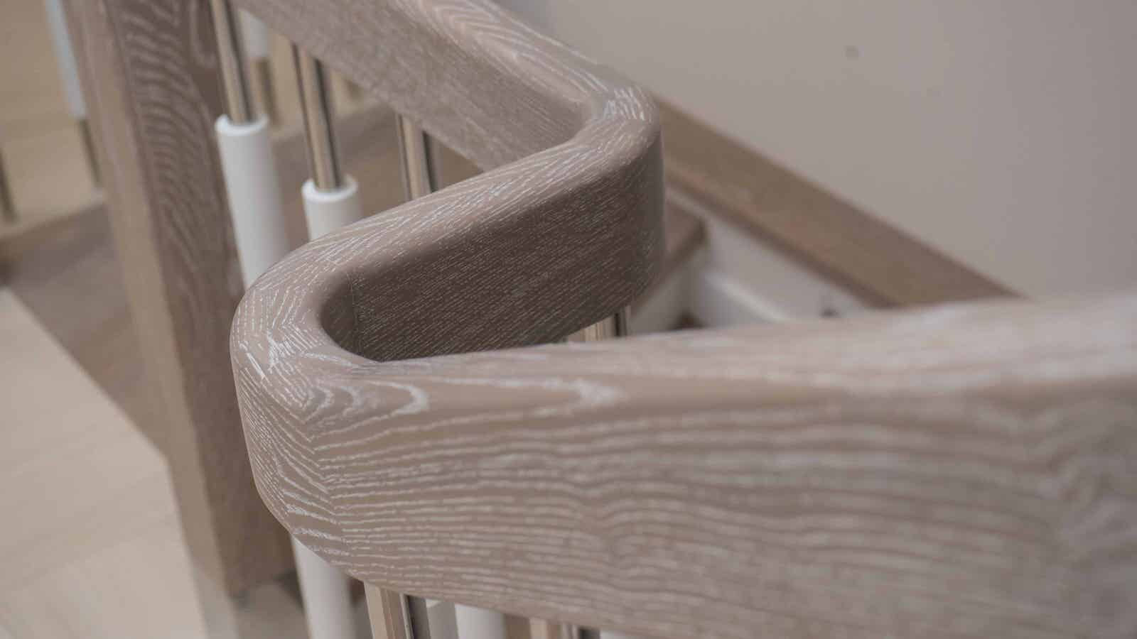 Проект 2 - Обшивка бетонной лестницы дубом и буком в Московской области