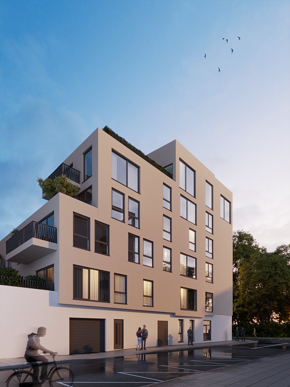 Neubau einer modernen Wohnanlage