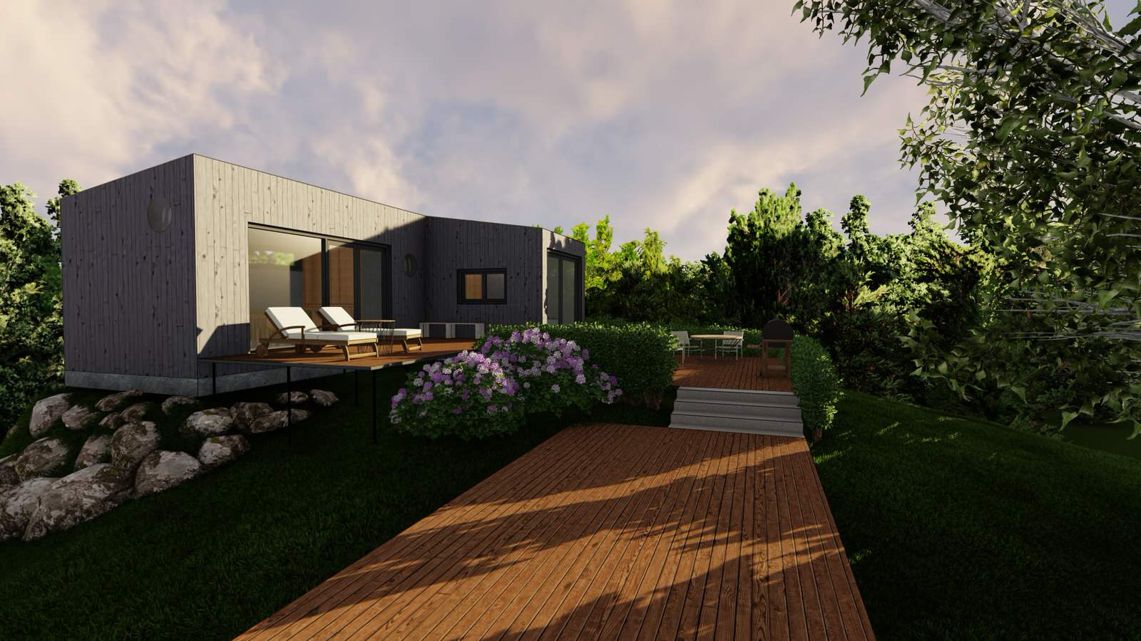 проект благоустройства участка на сложном рельефе