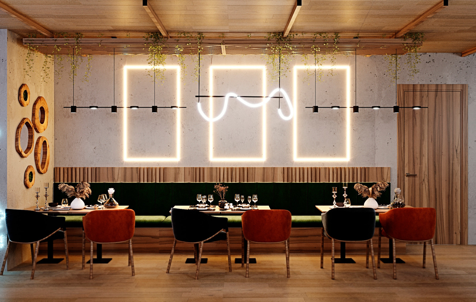 Дизайн-проект кафе-кухни при отели в к. Архыз