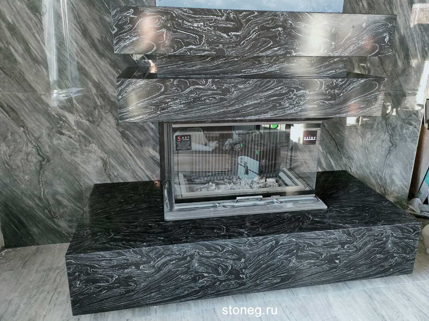 Облицовка камина искусственным камнем Grandex