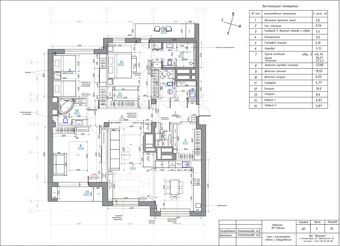 Квартира для молодой семьи с двумя детьми