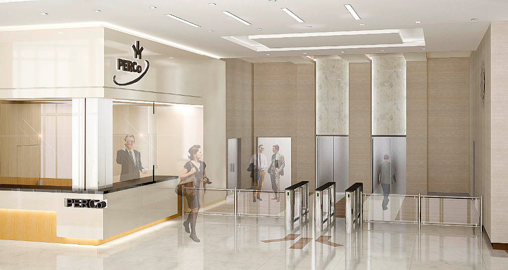 Концепция входной зоны офиса производственной компании