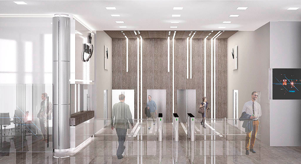 Концепция входной зоны офиса производственной компании