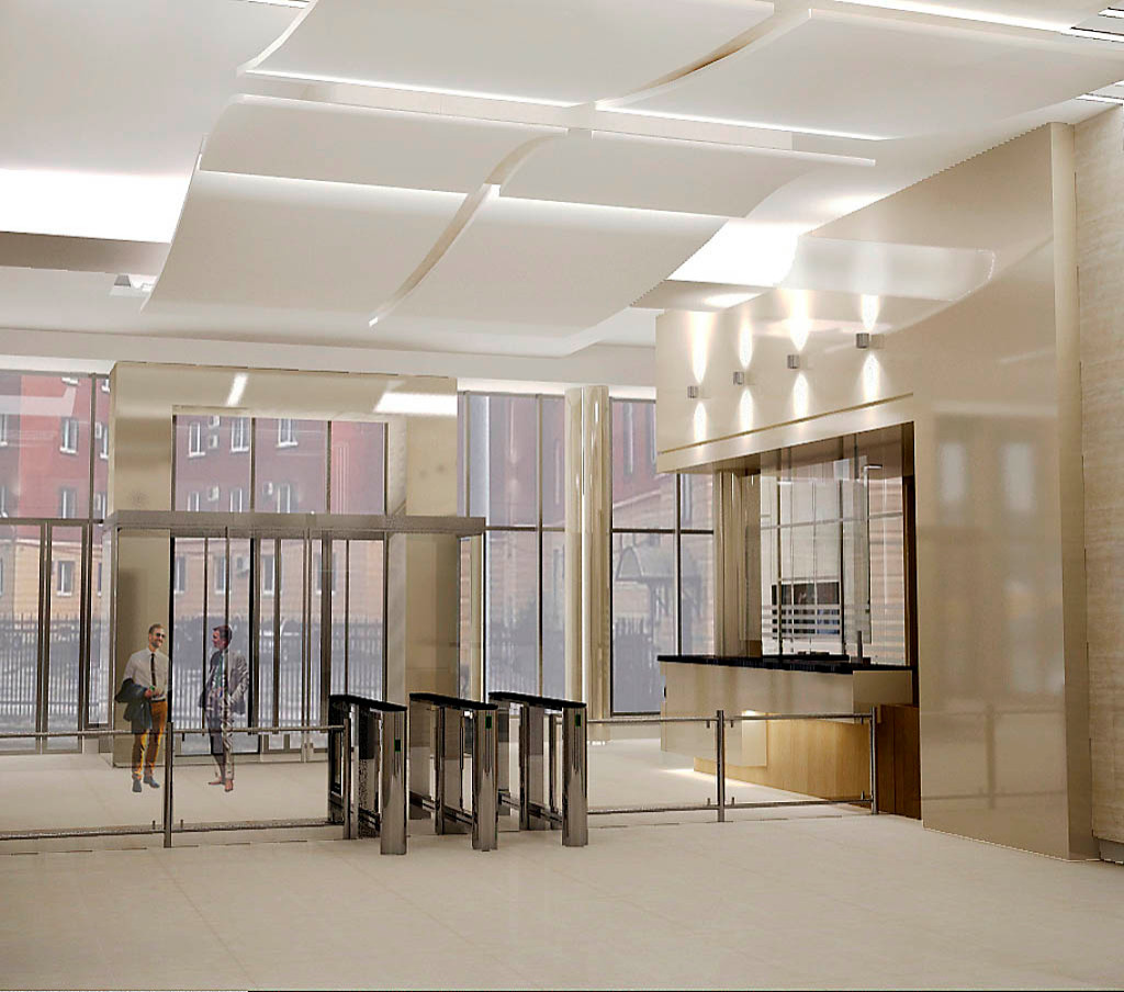 Концепция входной зоны офиса производственной компании