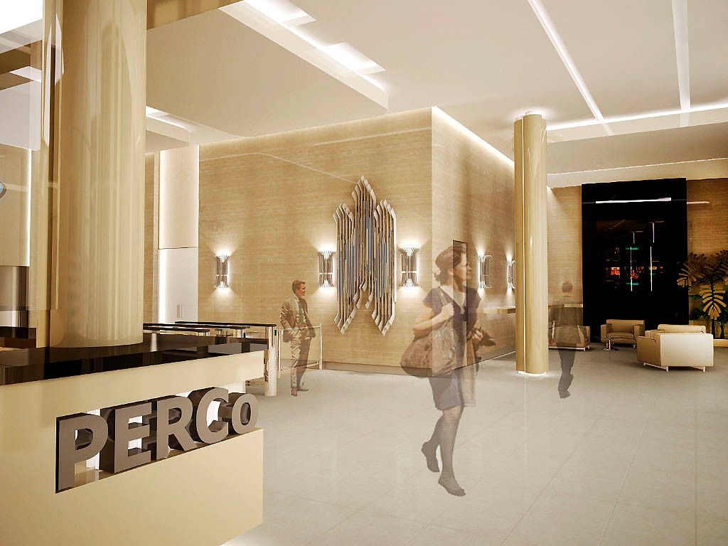 Концепция входной зоны офиса производственной компании