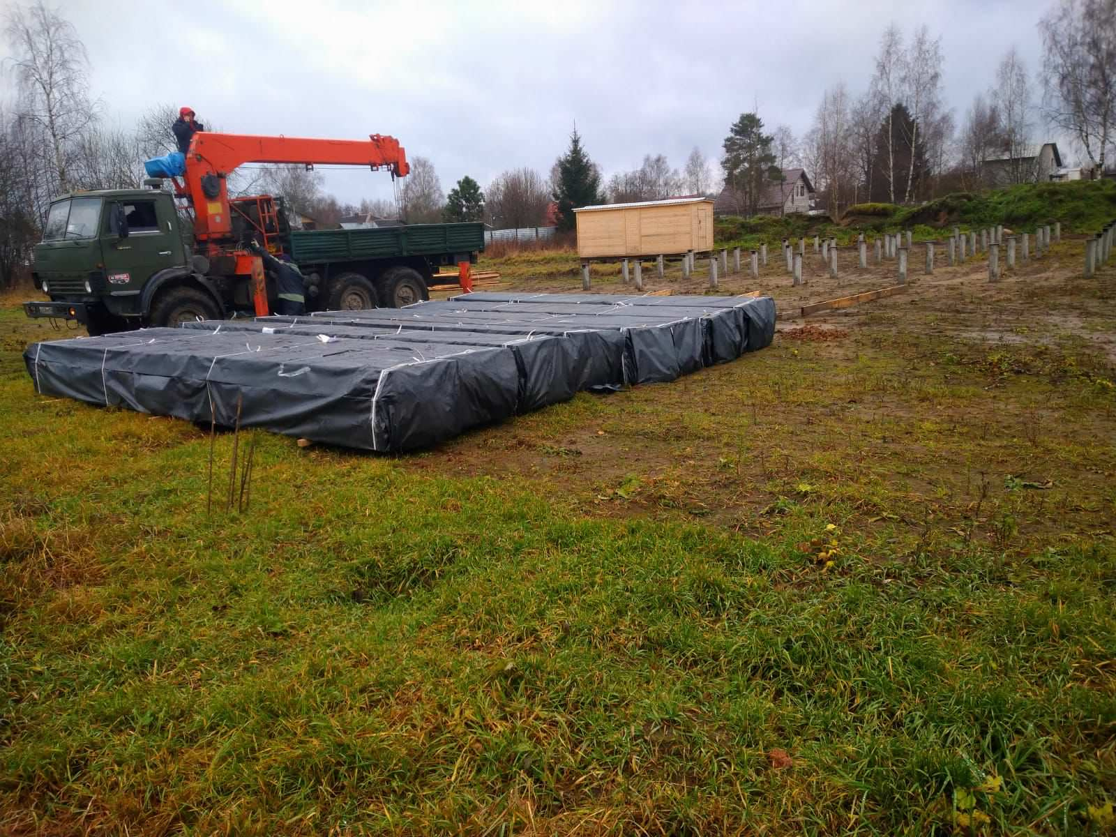 Дом из профилированного бруса по проекту "Зеленый бор"