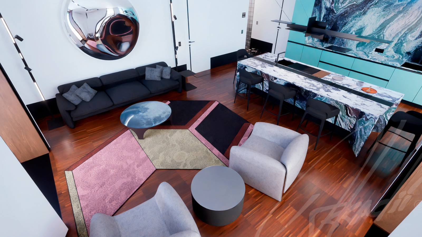 Interior design of Apartment 252 (main room) by Arkadii Olshevksyi