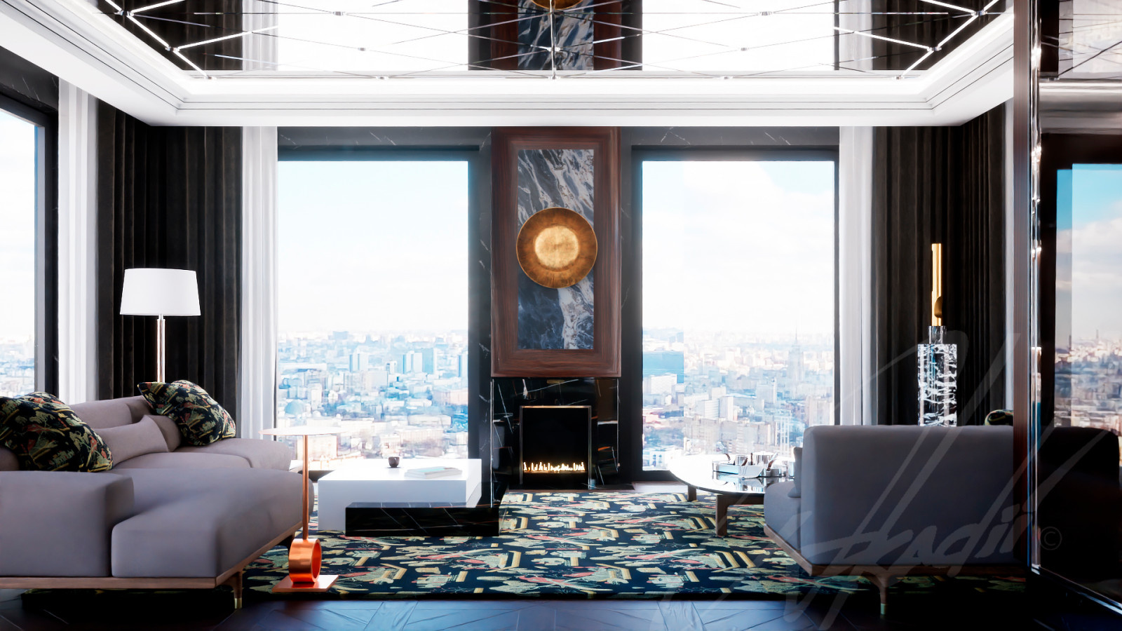 Apartment 1556 art deco design by Arkadii Olshevskyi