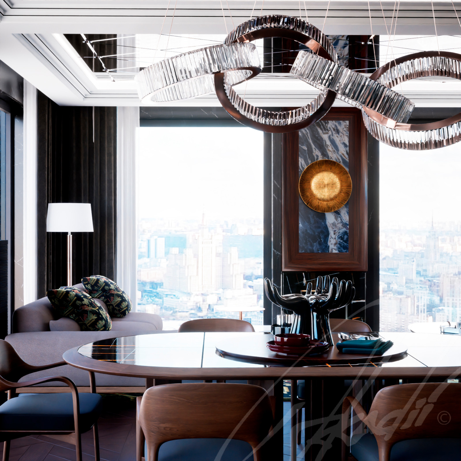 Apartment 1556 art deco design by Arkadii Olshevskyi