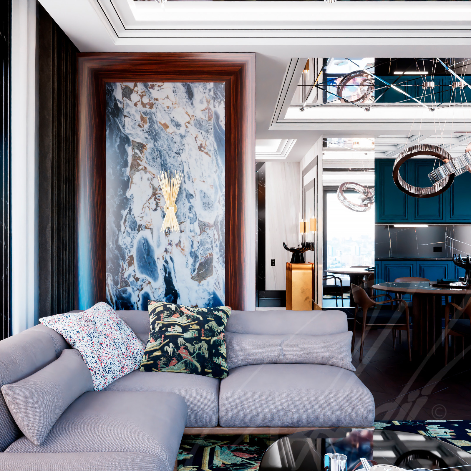 Apartment 1556 art deco design by Arkadii Olshevskyi