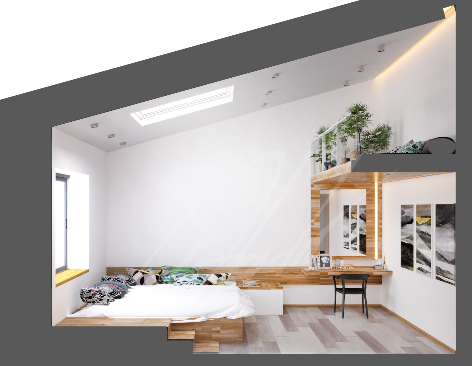 Two level apartment design by Arkadii Olshevskyi