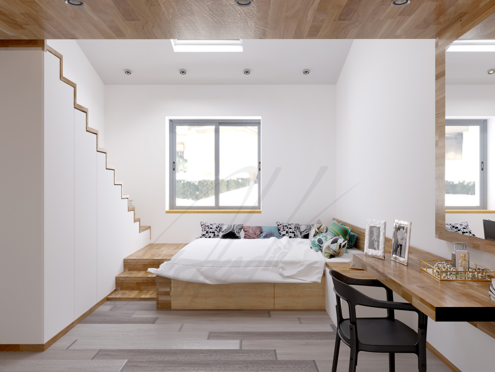 Two level apartment design by Arkadii Olshevskyi