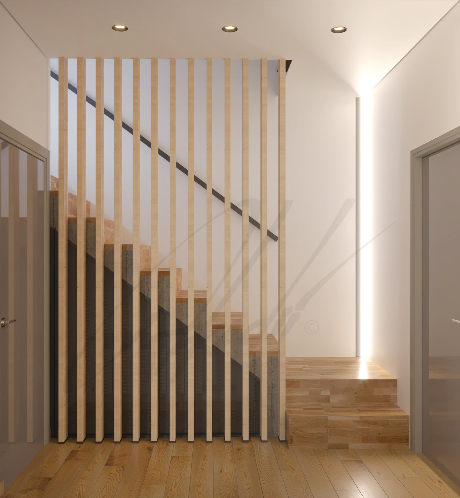 Two level apartment design by Arkadii Olshevskyi