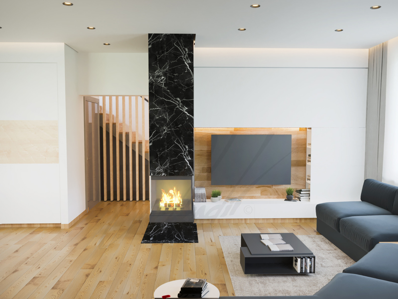 Two level apartment design by Arkadii Olshevskyi