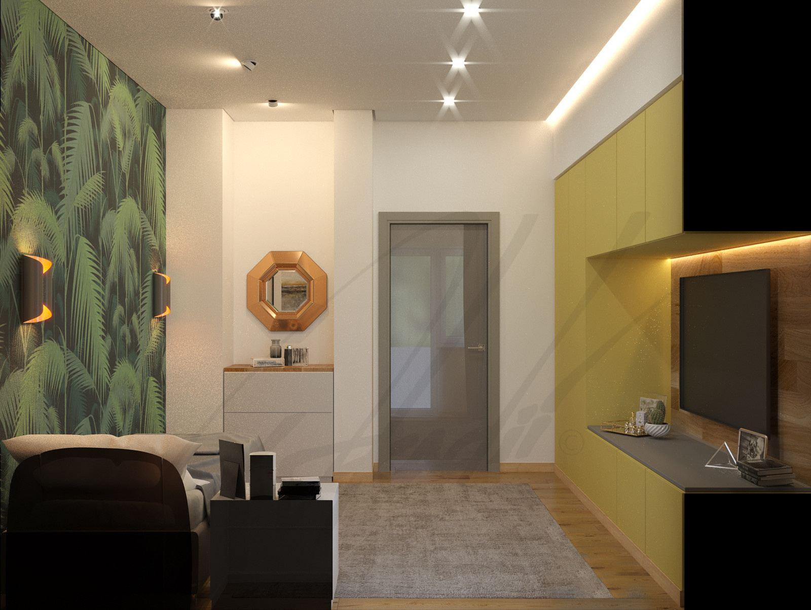 Two level apartment design by Arkadii Olshevskyi