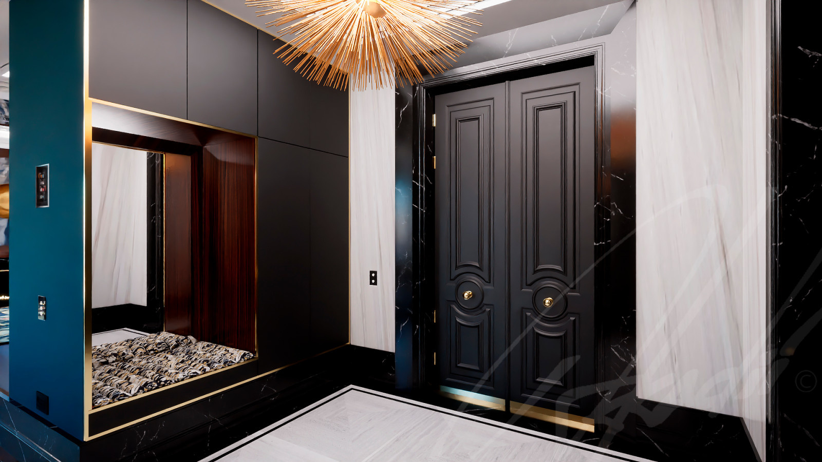 Apartment 1556 art deco design by Arkadii Olshevskyi