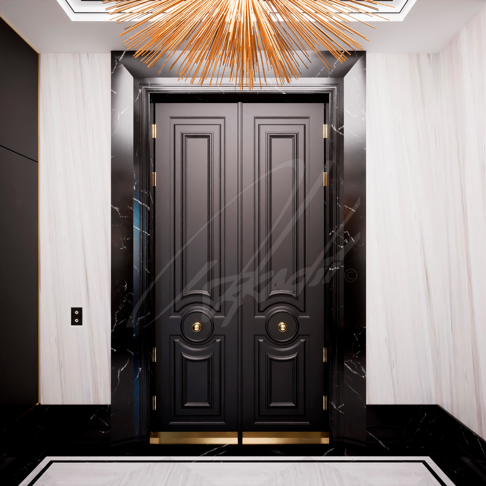 Apartment 1556 art deco design by Arkadii Olshevskyi