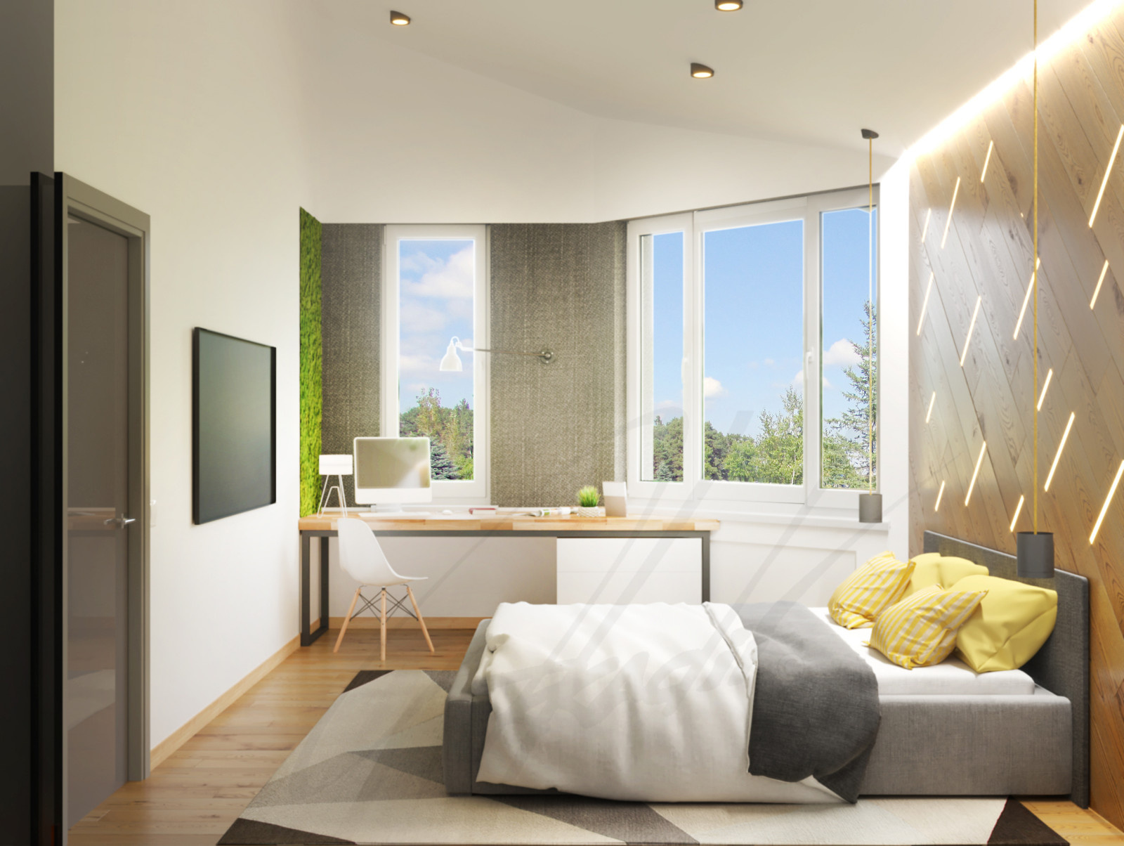 Two level apartment design by Arkadii Olshevskyi