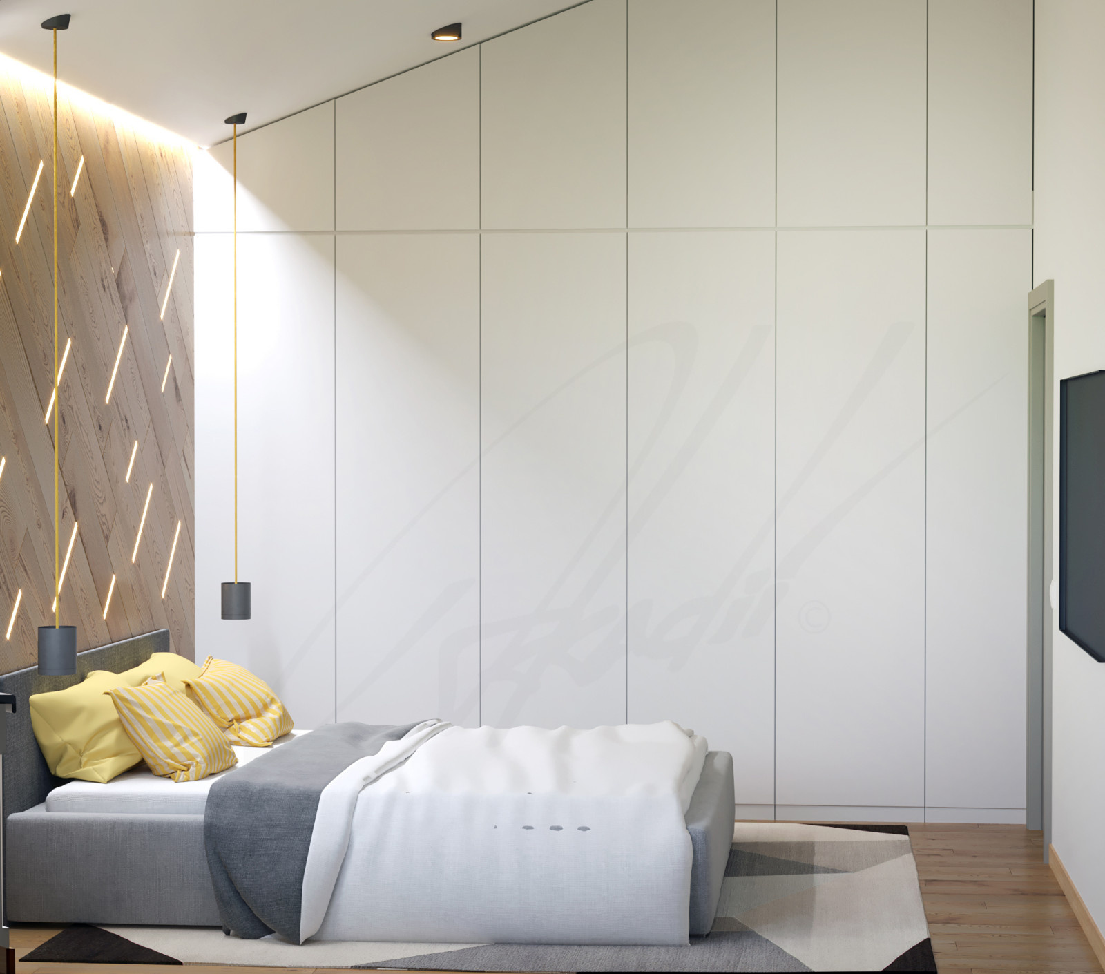 Two level apartment design by Arkadii Olshevskyi