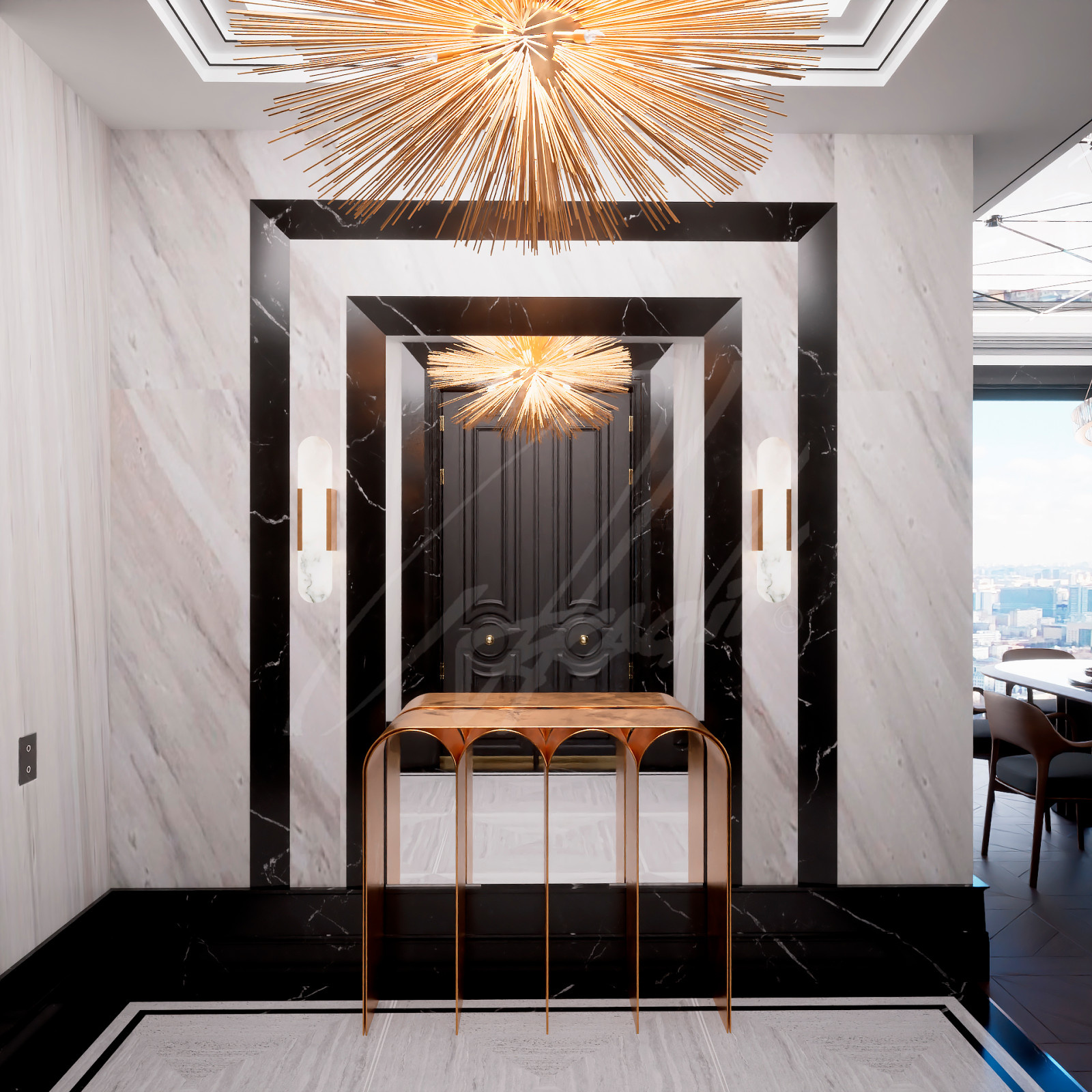Apartment 1556 art deco design by Arkadii Olshevskyi