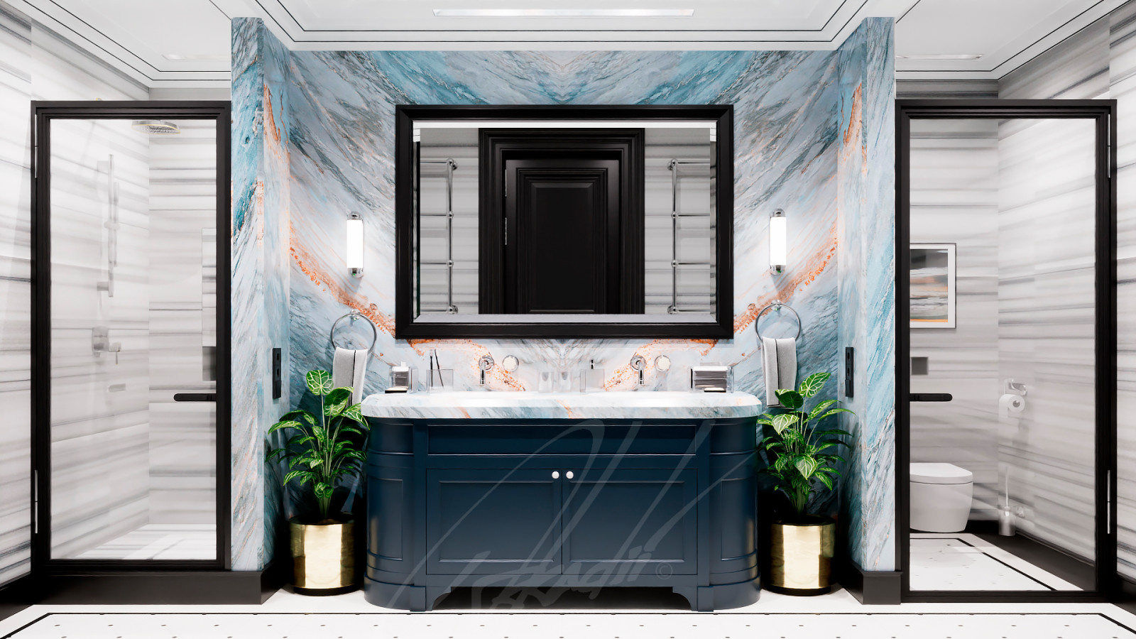 Apartment 1556 art deco design by Arkadii Olshevskyi