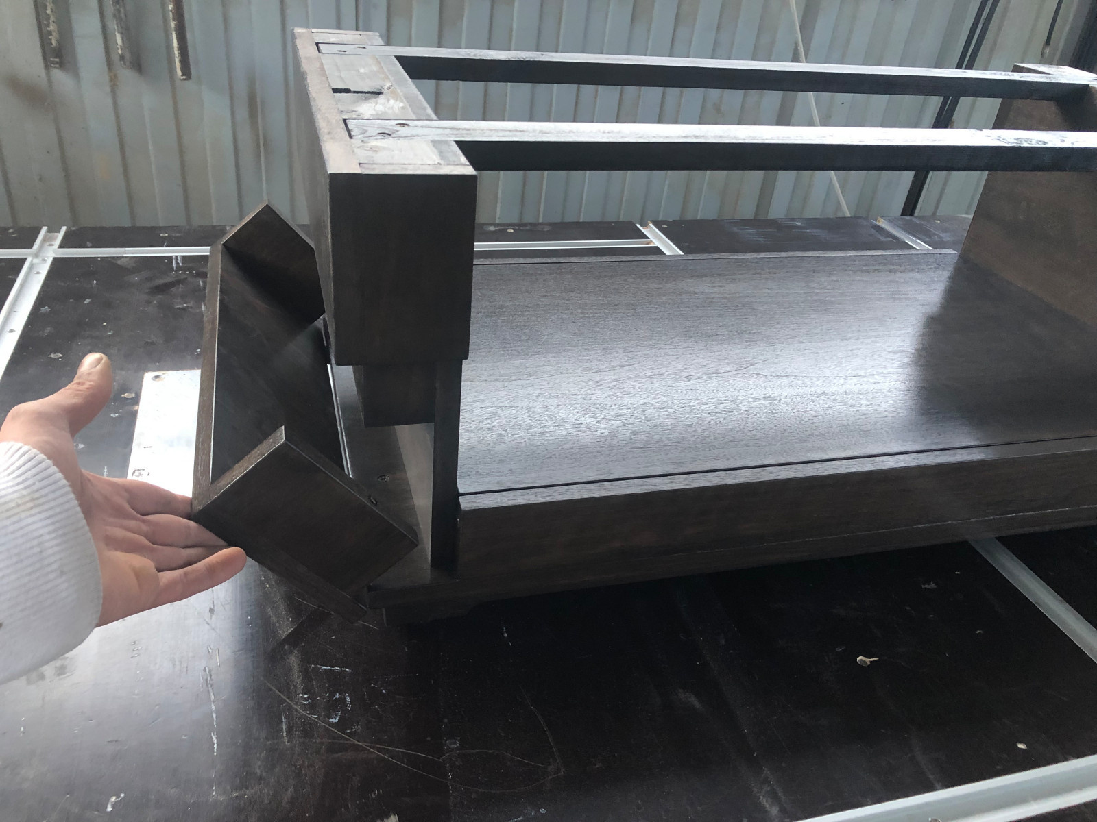 Чёрный орех и камень.