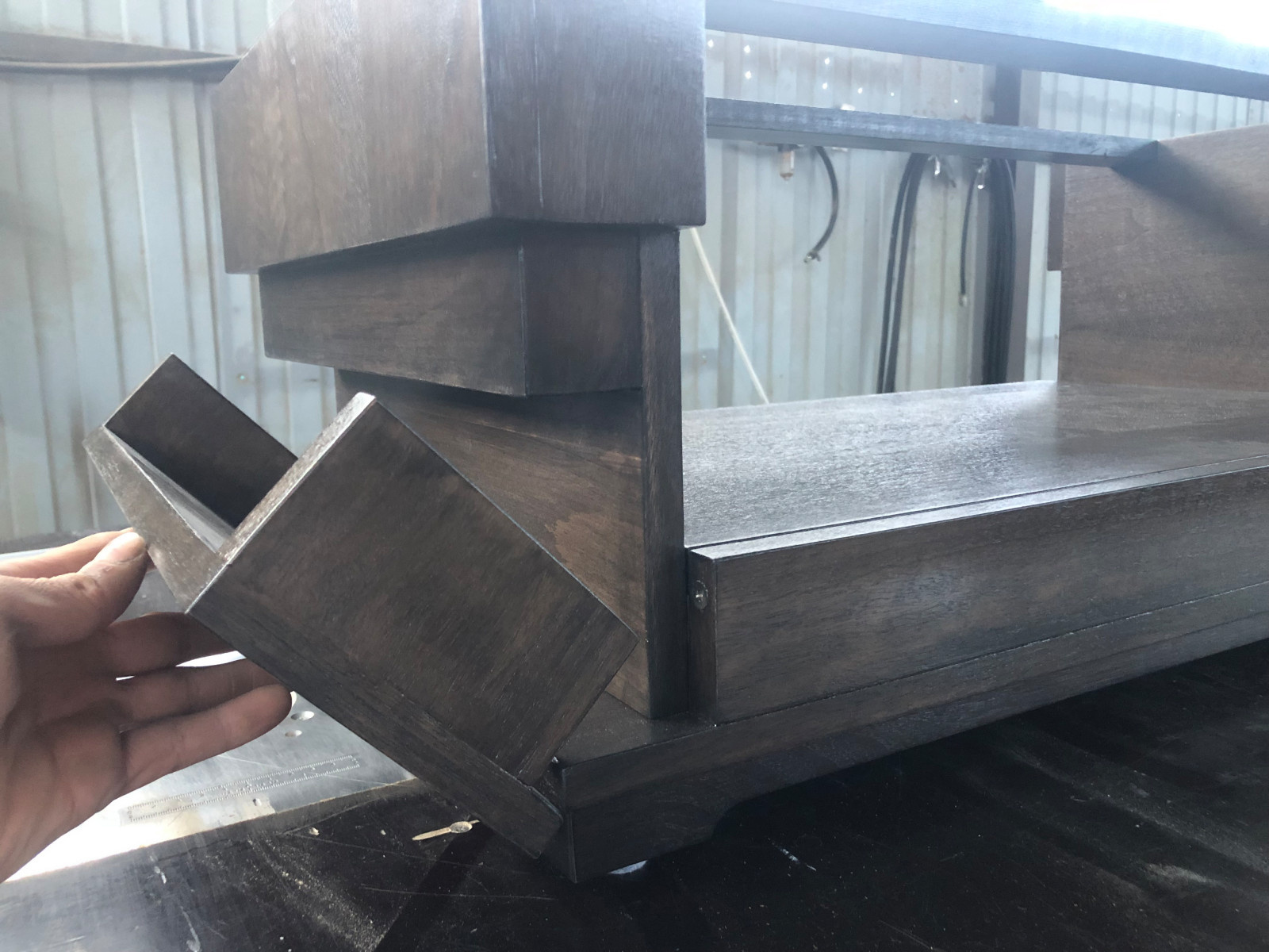 Чёрный орех и камень.