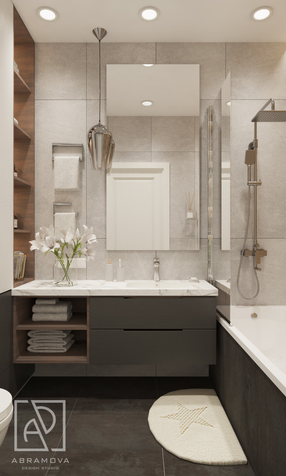 Дизайн-проект  3-х комнатной квартиры ЖК Новые Ватутинки