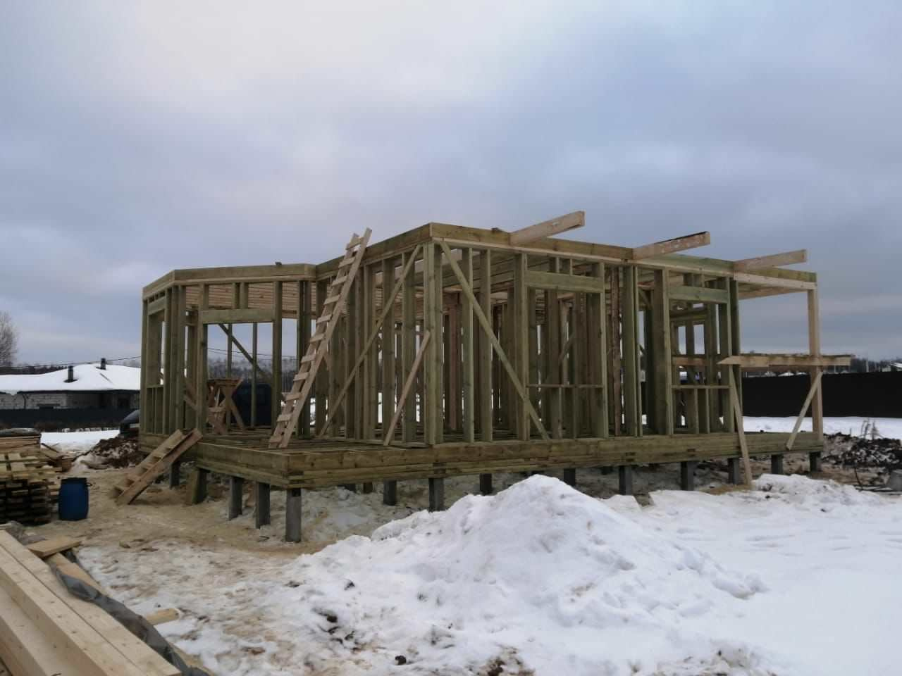 Каркасный дом по проекту "Минск"