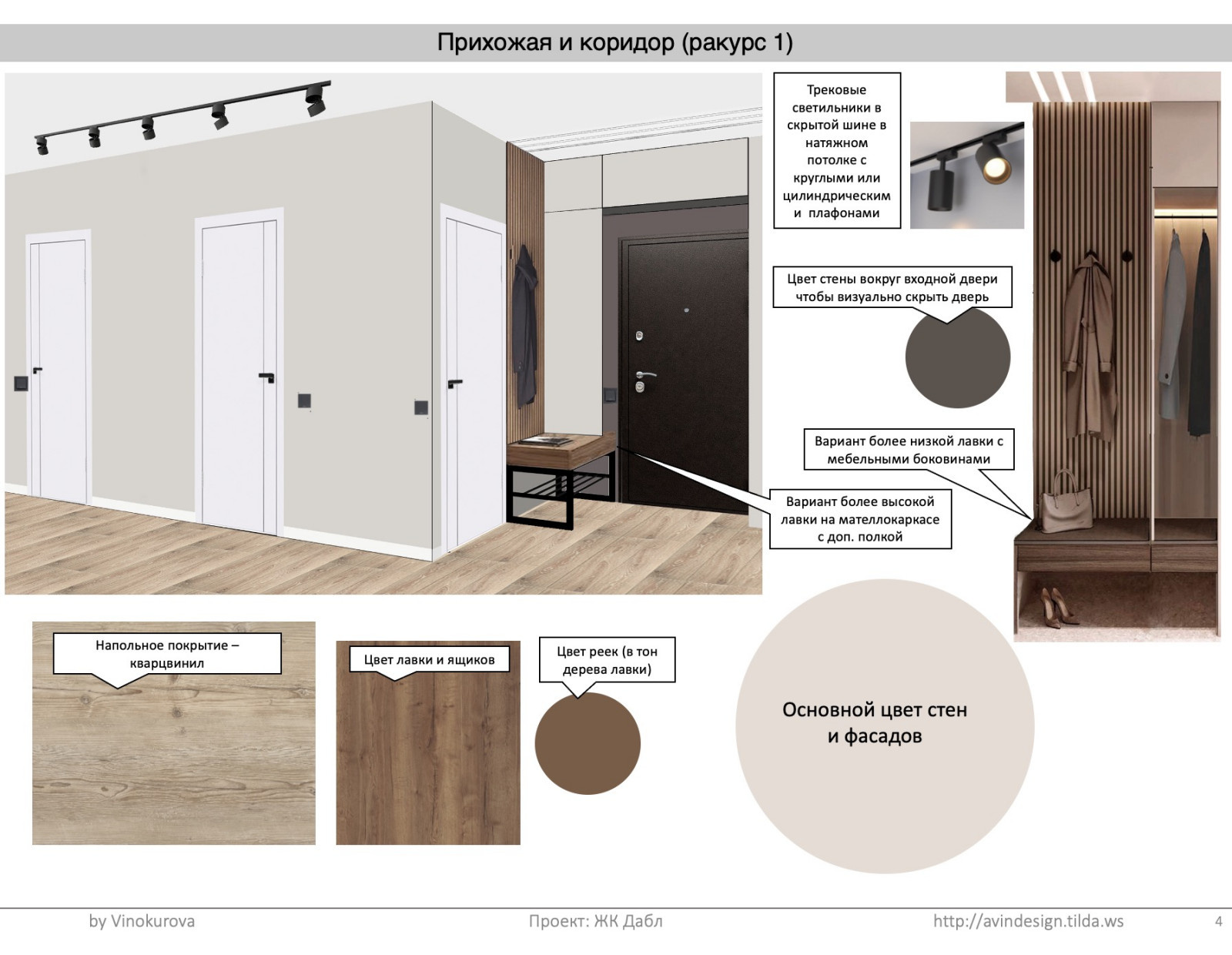 Коллаж оформления прихожей