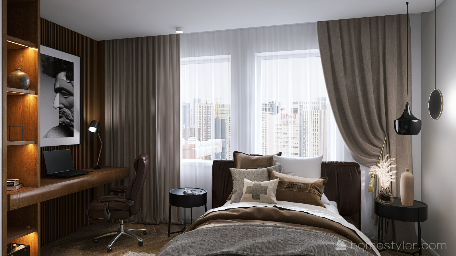 Брутальная двухкомнатная квартира