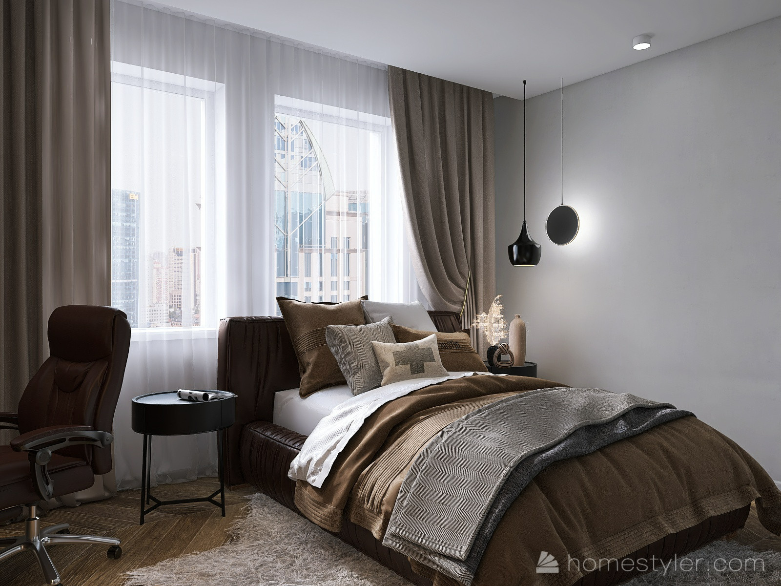 Брутальная двухкомнатная квартира